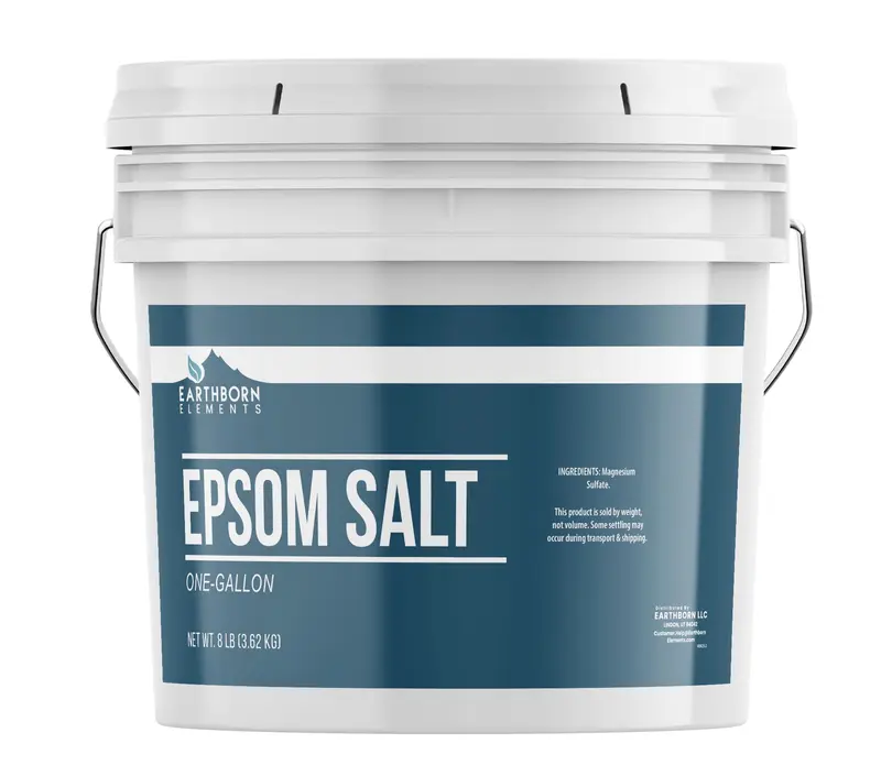 Earthborn Elements Sel Epsom – Sel de Magnésium Pur en Seau Réutilisable, 1 Galon