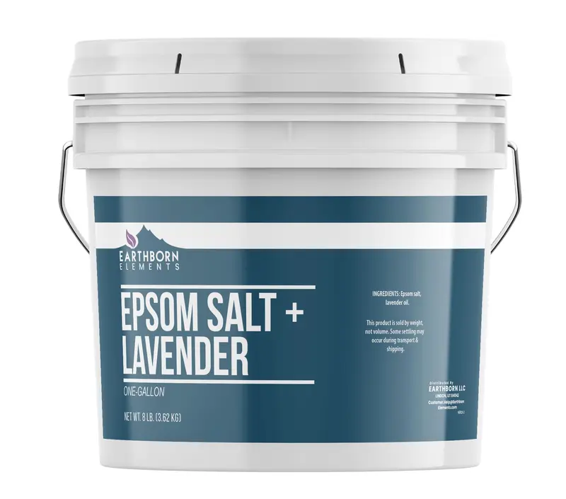 Earthborn Elements Sels d'Epsom à la Lavande – Infusé à l'huile essentielle, Pur et Sans Additifs (1 galon)