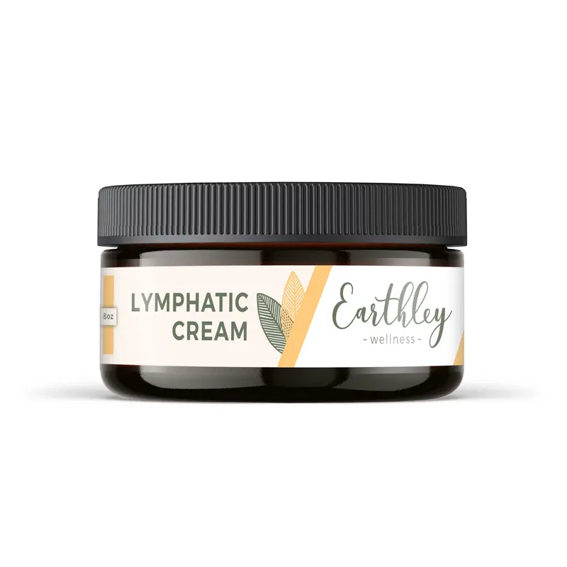 Earthley Wellness Crème lymphatique — Soulagement naturel de la congestion lymphatique et des gonflements (8 oz)