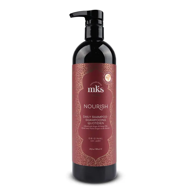Earthly Body MKS eco Nourish Shampoo Parfum Original – 25 oz (environ 740 ml) | Cheveux fins et colorés, végane et sans cruauté animale