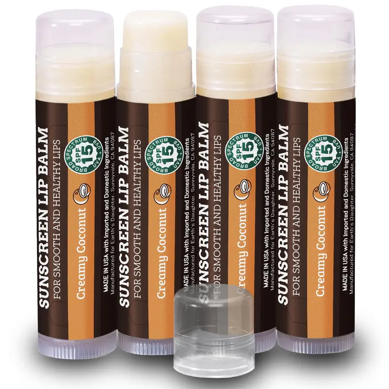 Earth's Daughter Baume Lèvres SPF15 — Ensemble de 4, Ingrédients Biologiques