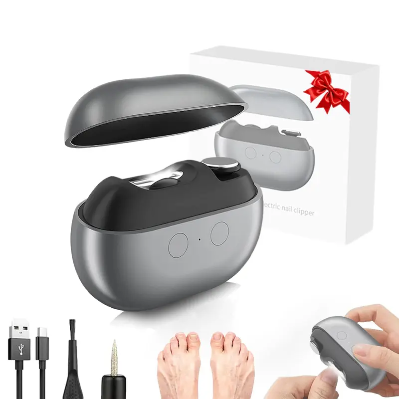 Easy Clip – Coupe-ongles électrique 3-en-1 sans fil avec LED pour seniors et ongles épais