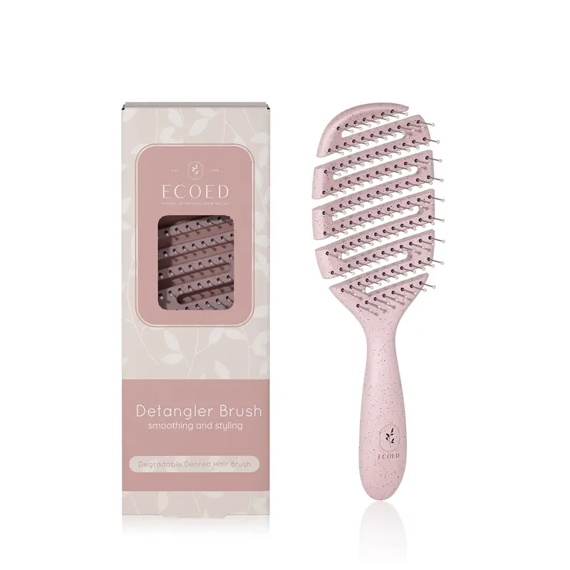 Ecoed Brosse Démêlante Ventilée Rose – Démêlage en douceur pour tous types de cheveux