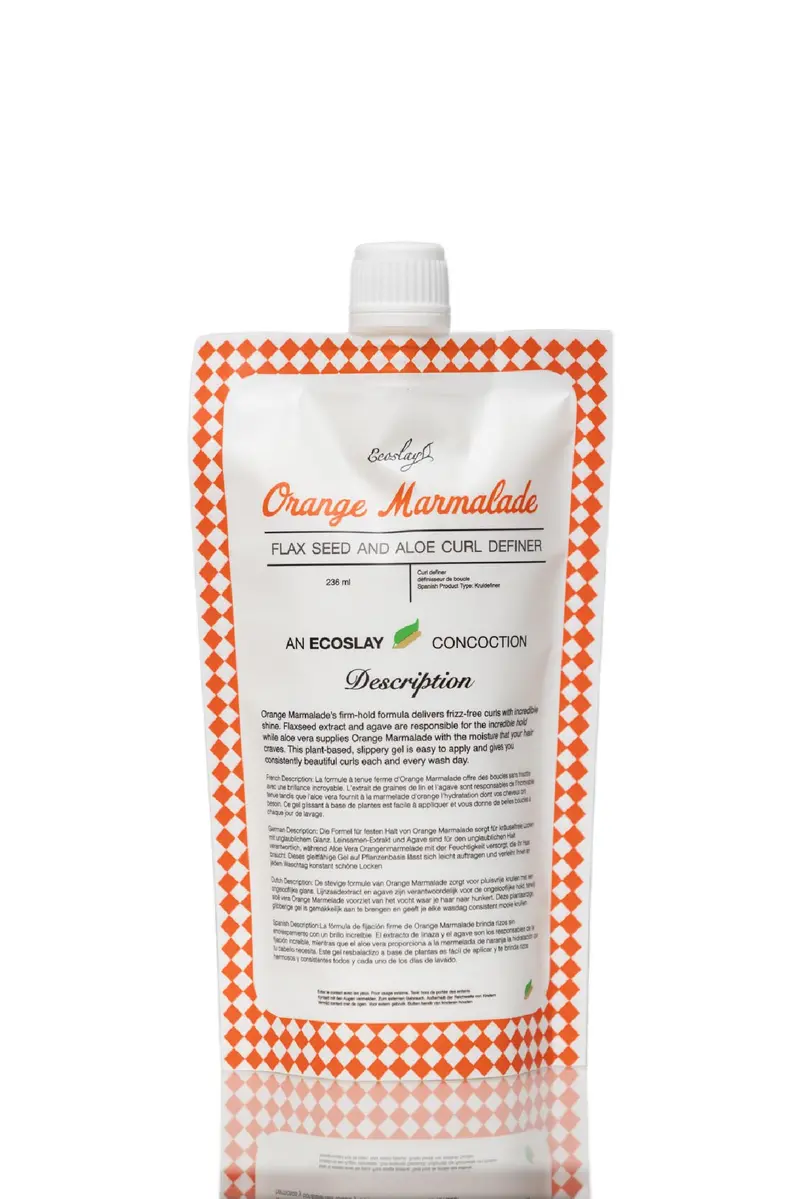Ecoslay Orange Marmalade Gel Définisseur – Tenue longue pour boucles et cheveux bouclés