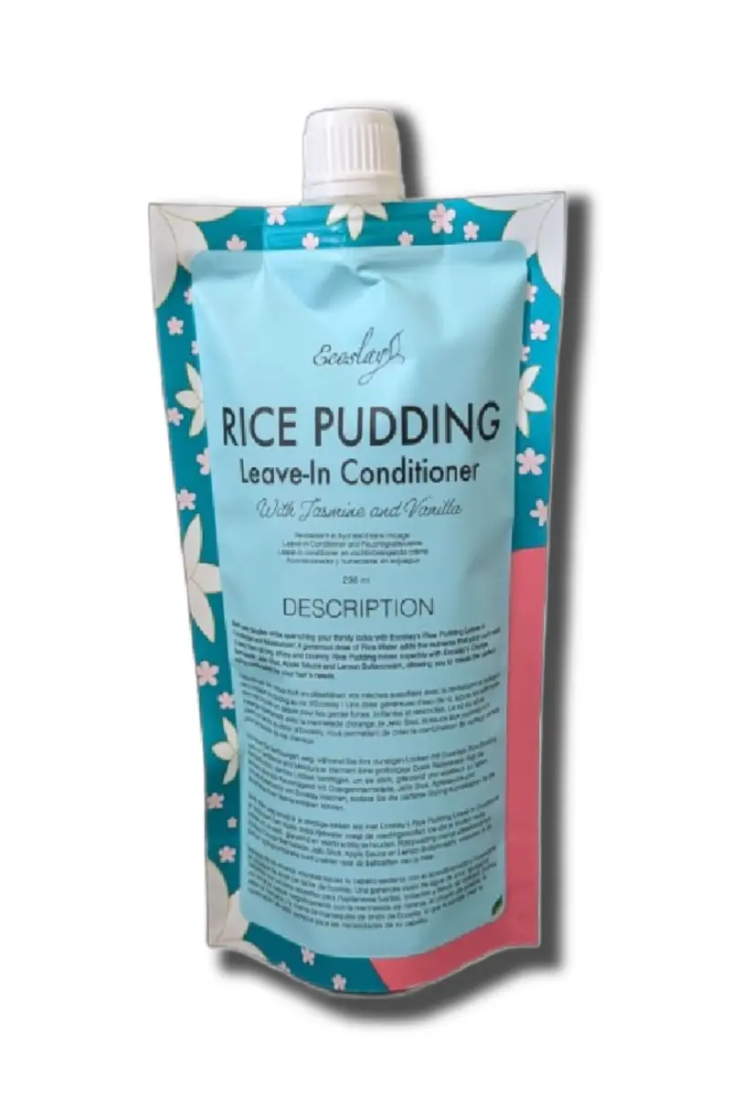 Ecoslay pudding de riz – Après-shampoing sans rinçage pour cheveux bouclés et secs (16 oz)
