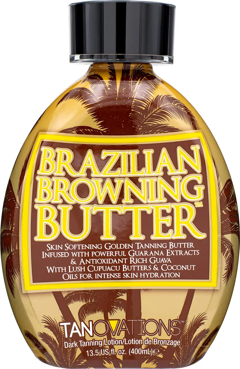 ED HARDY Beurre de bronzage brésilien sombre – Lotion bronzante hydratante Cupuaçu et Coco 13,5 oz