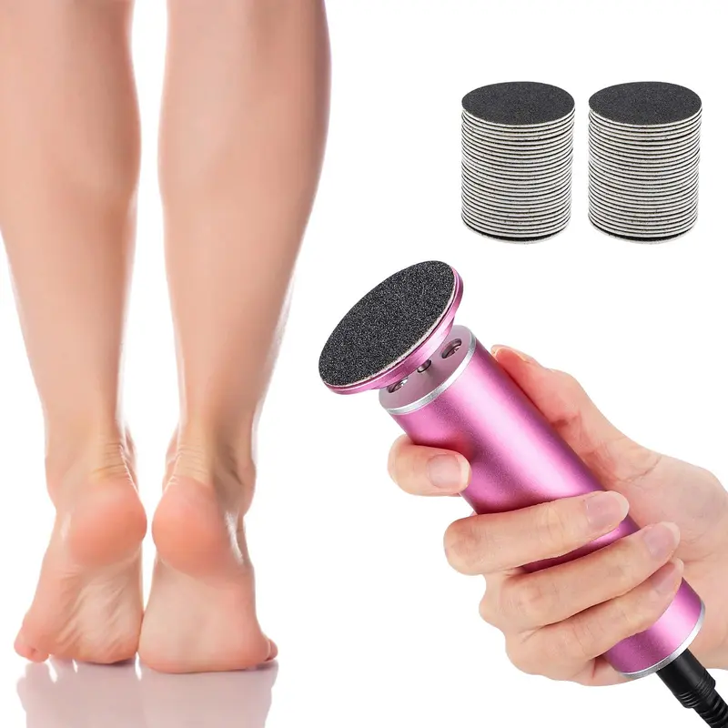 EDIFOLLY – Remover Électrique de Callosités pour Pieds, Vitesse Réglable et 60 Disques Abrasifs