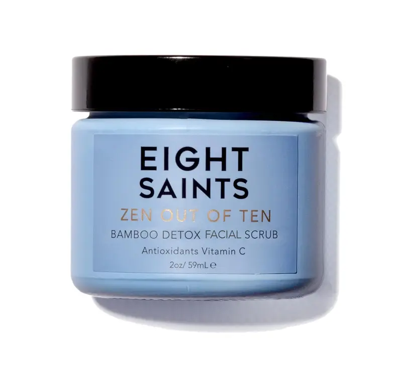 Eight Saints Zen Out Of Ten Bamboo Detox – Gommage Visage au Bambou, exfoliant quotidien naturel et biologique, 2 oz