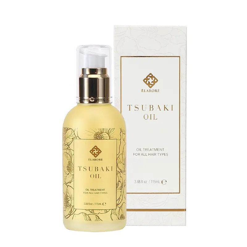 Elabore Tsubaki Huile – Soin capillaire 115 ml pour cheveux lisses et soyeux