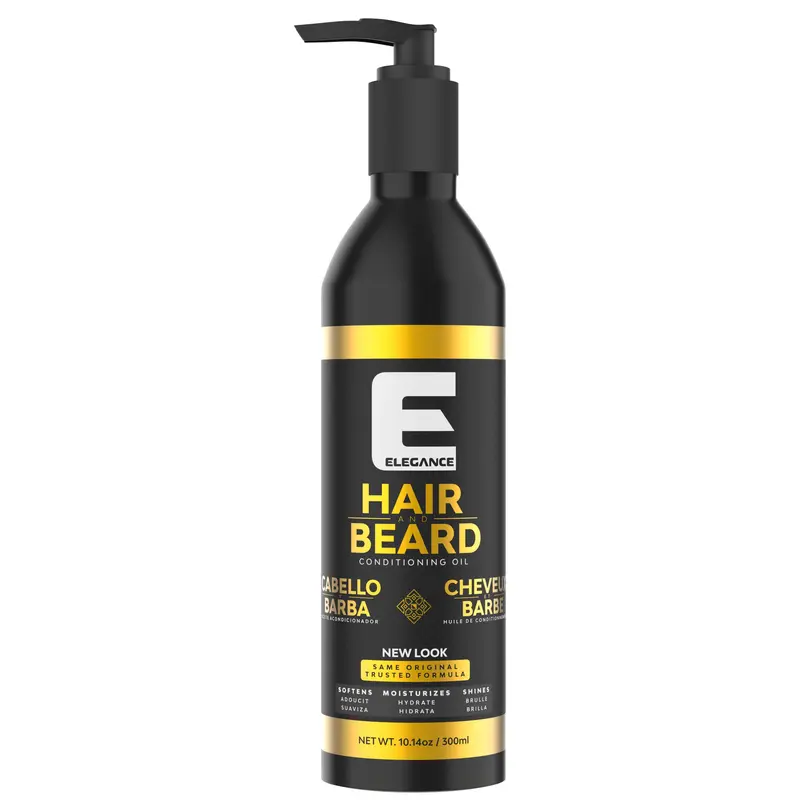 Elegance Huile Conditionnante pour Cheveux et Barbe – Aloe Vera, Hydratation Profonde, 10,1 oz