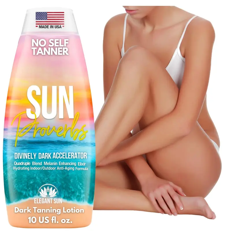 Elegant Sun Sun Proverbs – Lotion bronzage sans DHA, intérieur et extérieur