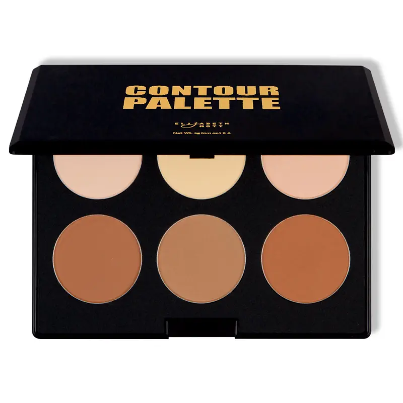 Elizabeth Mott Palette Bronzer Contour et Illuminateur – 6 Teintes Modulables, Éclat Naturel