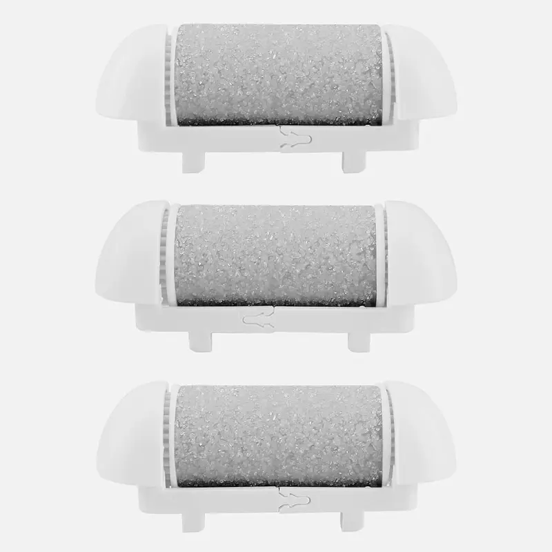 Elmchee – Recharges Ponceuse Électrique de Callosités, 3 Têtes Rugueuses (Gris) – Pack