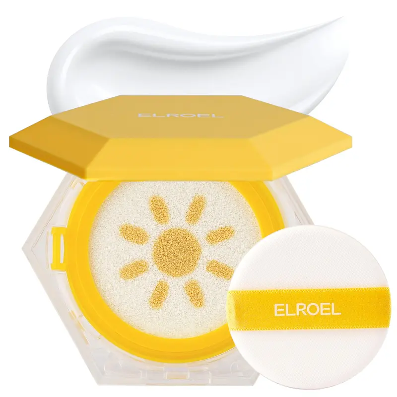 ELROEL Pang Pang Coussin Solaire Plus — Coussin solaire hypoallergénique et léger avec éponge, SPF50+ PA++++