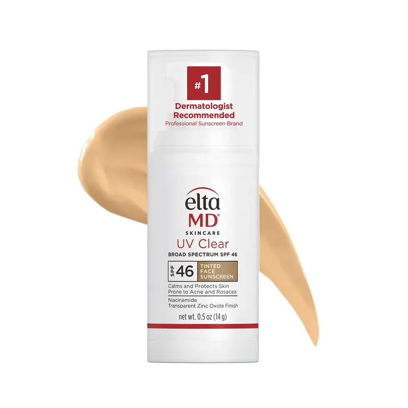 EltaMD UV Clear Teinté – Écran solaire visage SPF 46, sans huile, oxyde de zinc