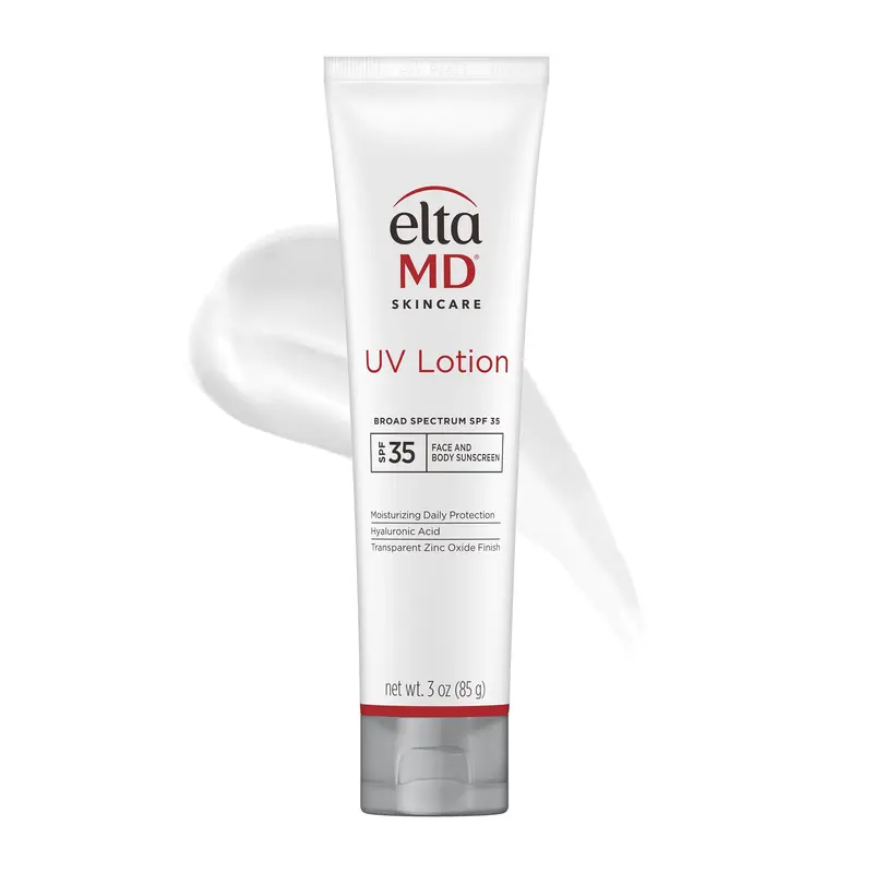 EltaMD UV Lotion SPF 30+ – Lait solaire minéral hydratant pour le corps, oxyde de zinc et acide hyaluronique, 90 ml