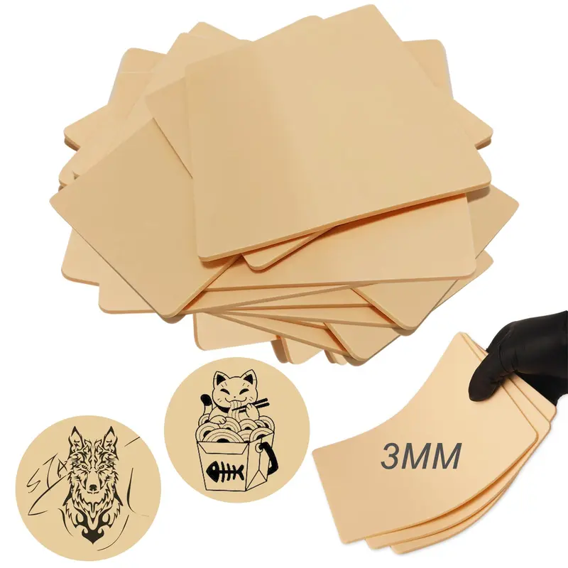 Emalla Peau Tatouage Silicone 3MM – Kit Pratique 20 Pièces, Dimensions 7,48 × 5,6
