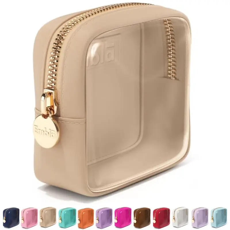 Embla London — Trousse de Maquillage Transparente avec Fermeture Éclair pour Voyage