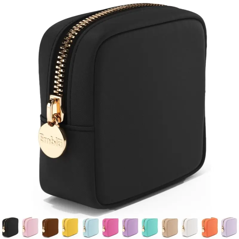 Embla Trousse Maquillage Voyage Noir – Pochette Étanche et Organisation Beauté