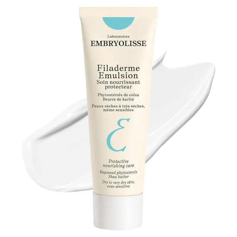 Embryolisse Filaderme Emulsion Visage – Hydratation Intense et Réparation pour Peau Sèche | Aloe Vera & Beurre de Karité, 75 ml