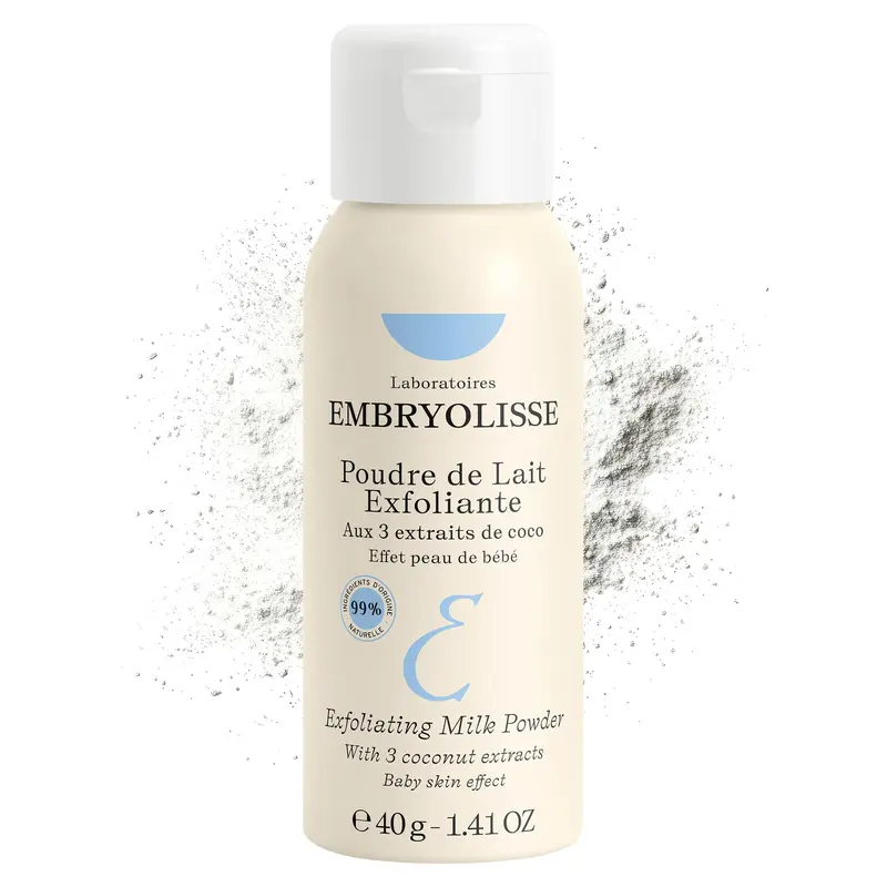 Embryolisse Gommage Poudre Visage – Exfoliation Douce et Teint Éclatant au Coco et Lait, 40 g