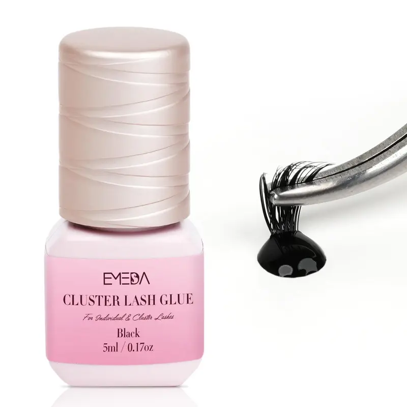 EMEDA Colle Cils Sensibles – Séchage en 3s, Tenue Longue, Waterproof (5 ml Noir)