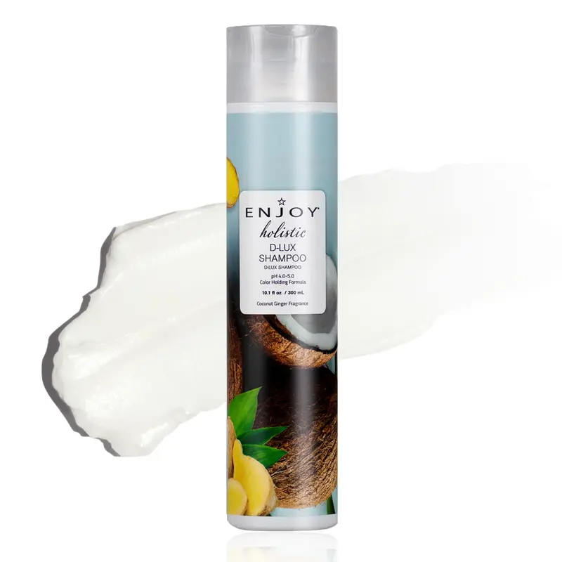 Enjoy Holistic D-Lux Shampoo — Soin profond nourrissant pour cheveux épais et bouclés | Sans sulfate ni parabènes | Parfum coco-gingembre