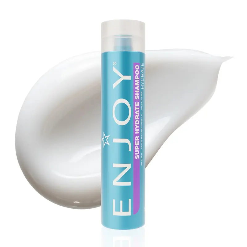 ENJOY Soin Capillaire Super Hydrate – Shampooing Hydratant pour Cheveux Teints et Bouclés (environ 300 ml)