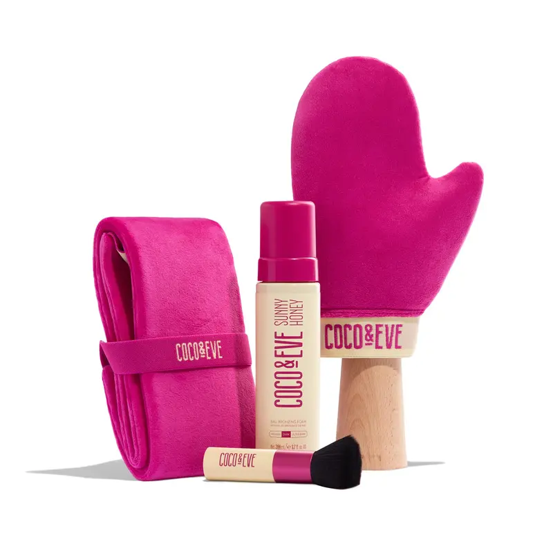 Ensemble Autobronzant Coco & Eve Bali Bae – Mousse, Gants et Accessoires