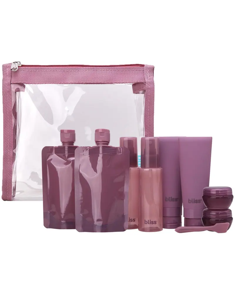 Ensemble Bliss Bouteilles de Voyage – 10 pièces TSA approuvé, sans fuite, réutilisables, mauve