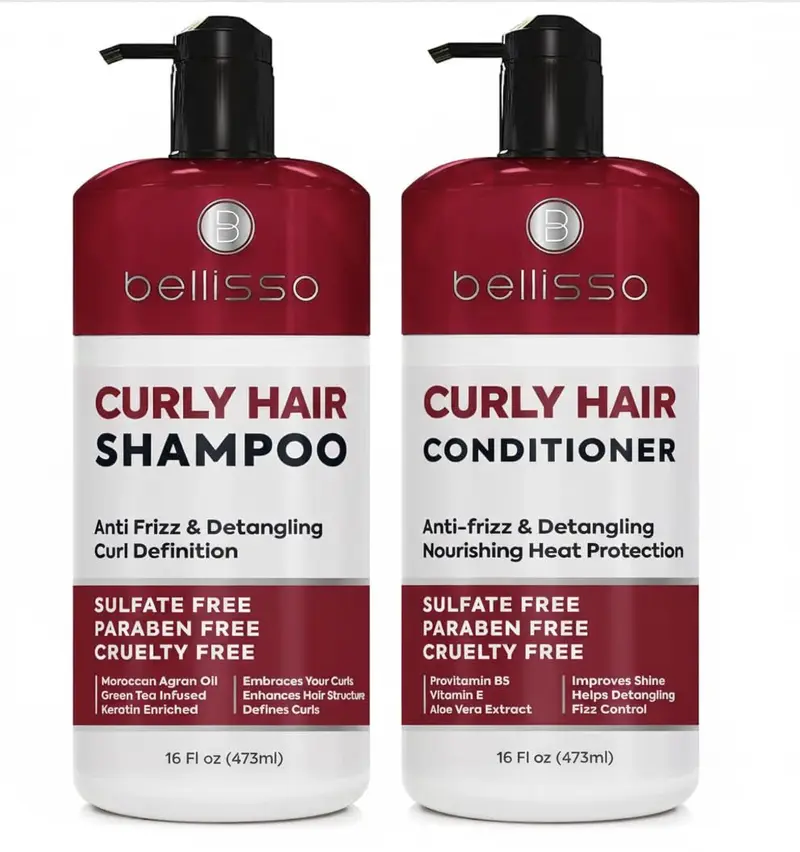 Ensemble Boucles Bellisso – Shampooing et Après-Shampoing Définition Hydratante Sans Sulfates