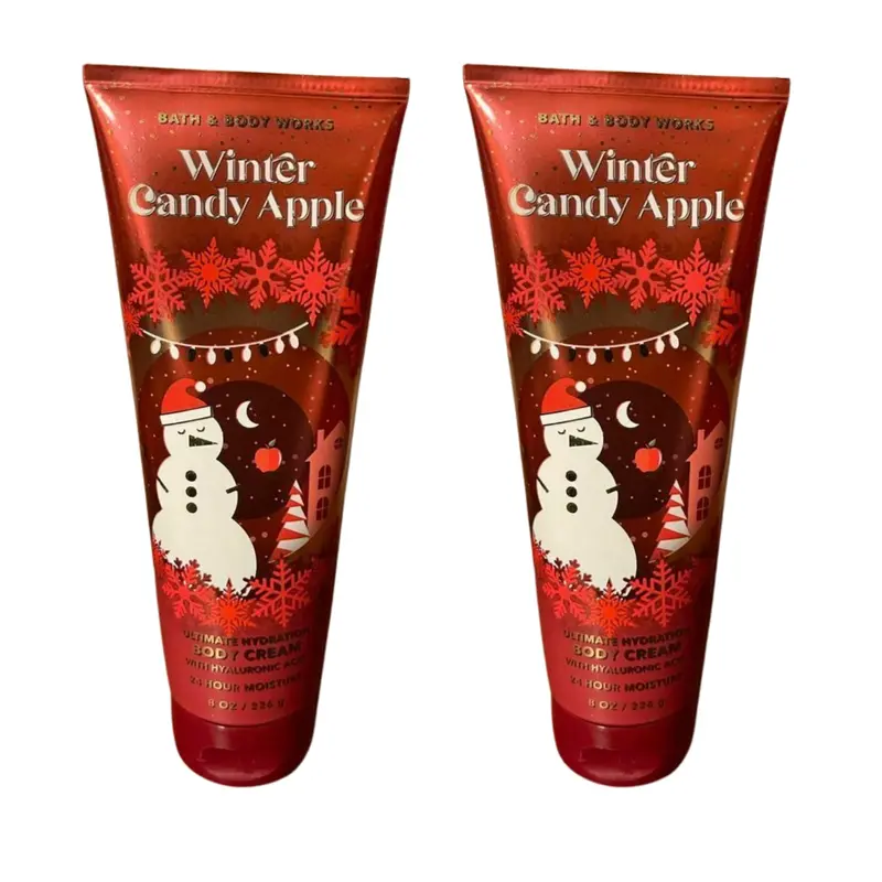 Ensemble cadeau Bath & Body Works – 2 x Crème Corporelle 8 oz – Winter Candy Apple