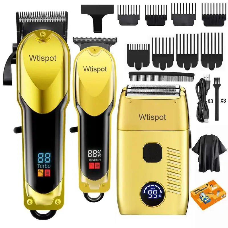 Ensemble Dabetechts Tondeuses pour Hommes — Affichage LED, Sans Fil, Coffret Grooming