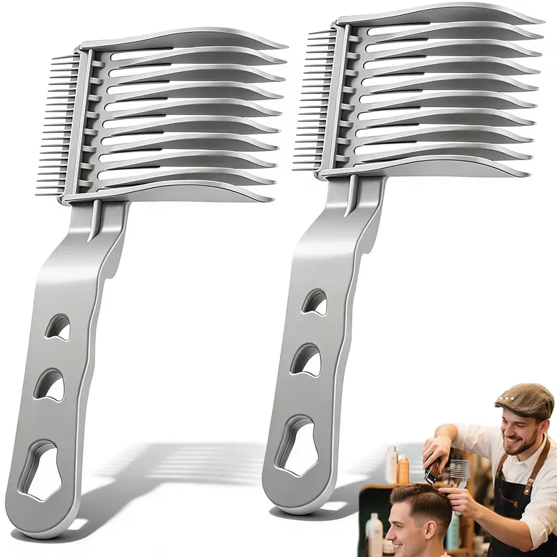 Ensemble de 2 peignes dégradé Generic – outil barbier professionnel pour domicile, salon ou usage pro