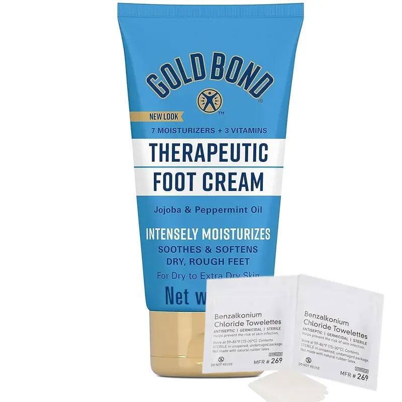 Ensemble RadianceAura Signature – Crème pour les pieds et Lingettes BZK antiseptiques, Action Triple, 118 ml