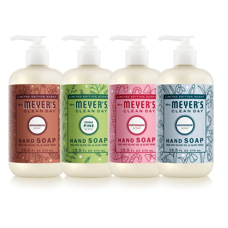 Ensemble Savons pour les Mains Mrs. MEYER'S Clean Day – Édition Fêtes