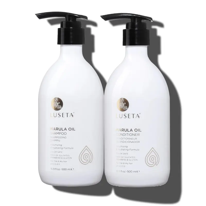 Ensemble Shampooing et Après-shampooing Luseta Marula Oil – Cheveux Fins et Secs (2 × 500 ml)