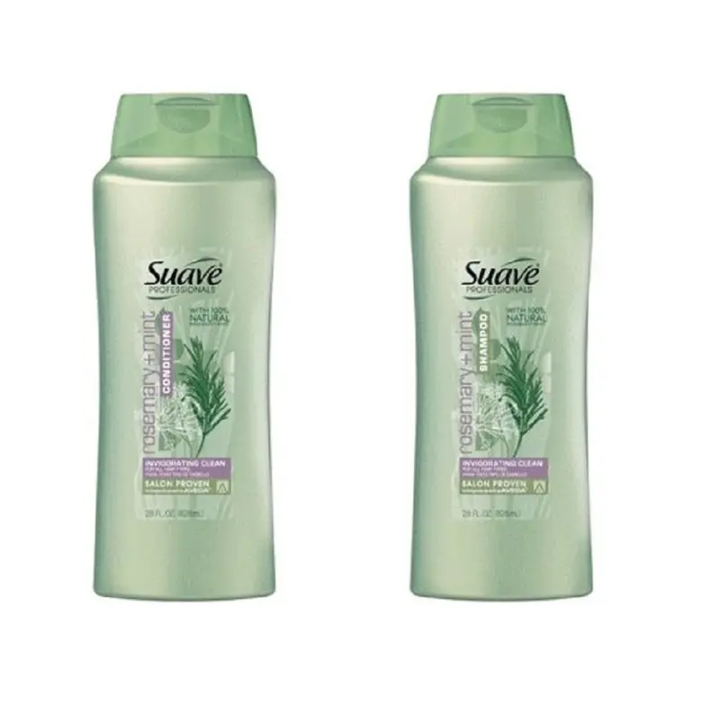 Ensemble Suave Romarin et Menthe – Shampooing et Après-Shampooing, 2 × 828 ml