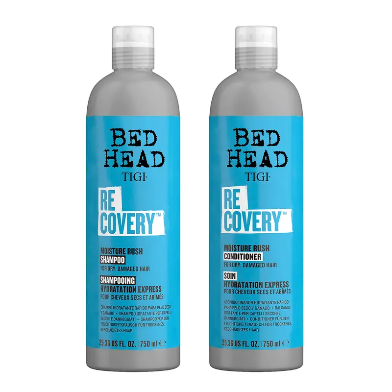 Ensemble TIGI Bed Head Recovery – Shampoing et Après-Shampoing pour Cheveux Secs et Abîmés, 2 x 750 ml