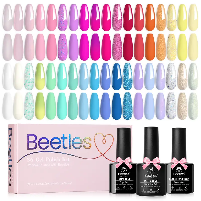 Ensemble Vernis Gel Beetles – 39 pièces