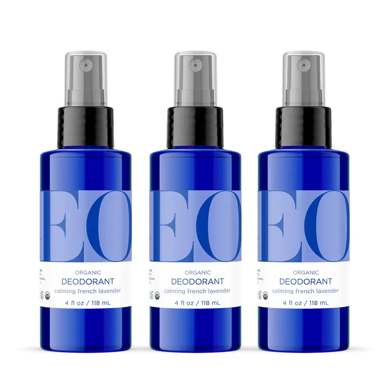 EO Déodorant Spray Bio Lavande – Lot de 3 bouteilles de 4 oz (118 ml), Sans Aluminium