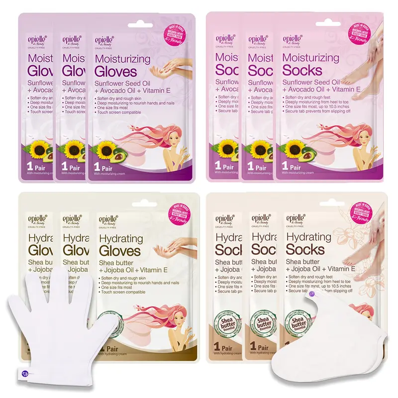 Epielle Masques Hydratants Mains et Pieds – Hydratation Rapide et Douceur