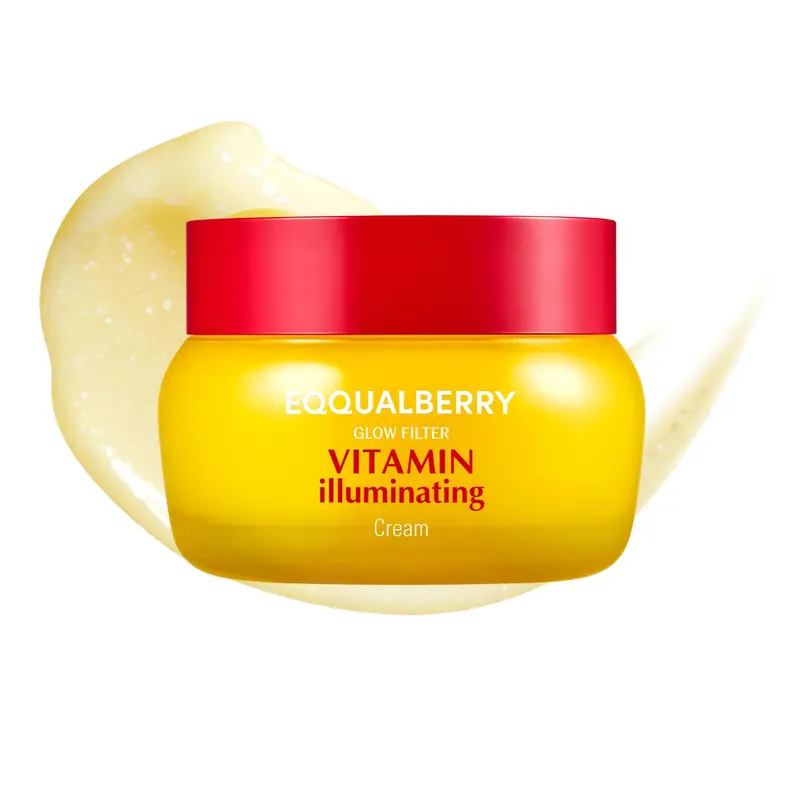 EQQUALBERRY Crème Illuminatrice – Vitamine C liposomale, Niacinamide 5% & Acide tranexamique 3% | Hydratation légère