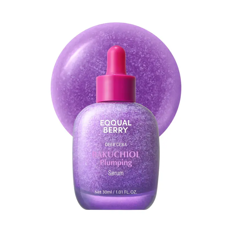 EQQUALBERRY Sérum Bakuchiol Raffermissant – Alternative naturelle au rétinol, Niacinamide & Hyaluronique (30 ml)