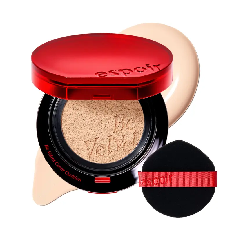 Espoir Be Velvet Cushion Foundation #13 Porcelaine – Application rapide, couleur durable et fini velouté