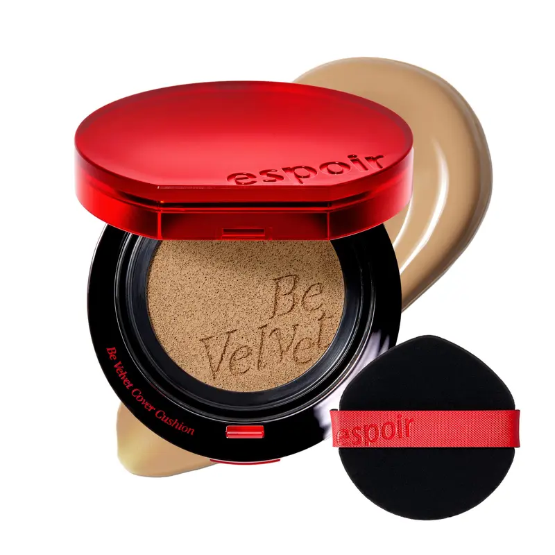 Espoir Be Velvet Cushion Foundation #28.5 Ginger Olive – Couvrance rapide, couleur durable et sans oxydation (Vegan)