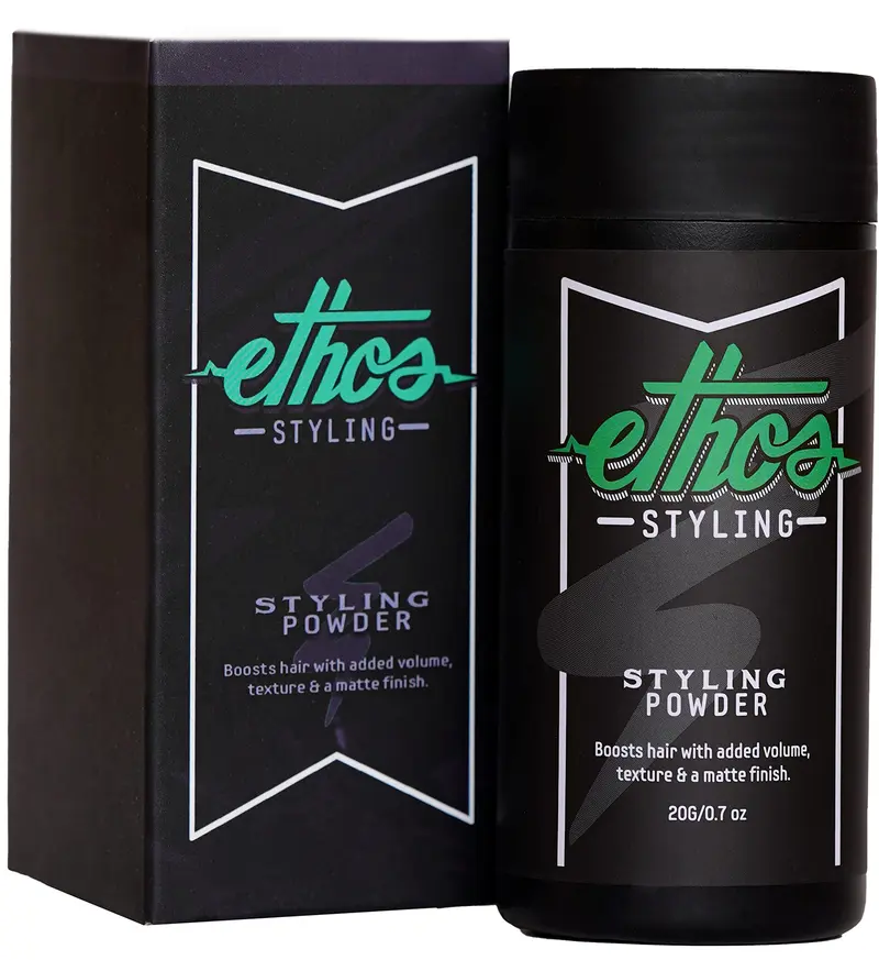 Ethos Styling Poudre Texturante – Texture et Fini Mat pour Cheveux Hommes – 20 g