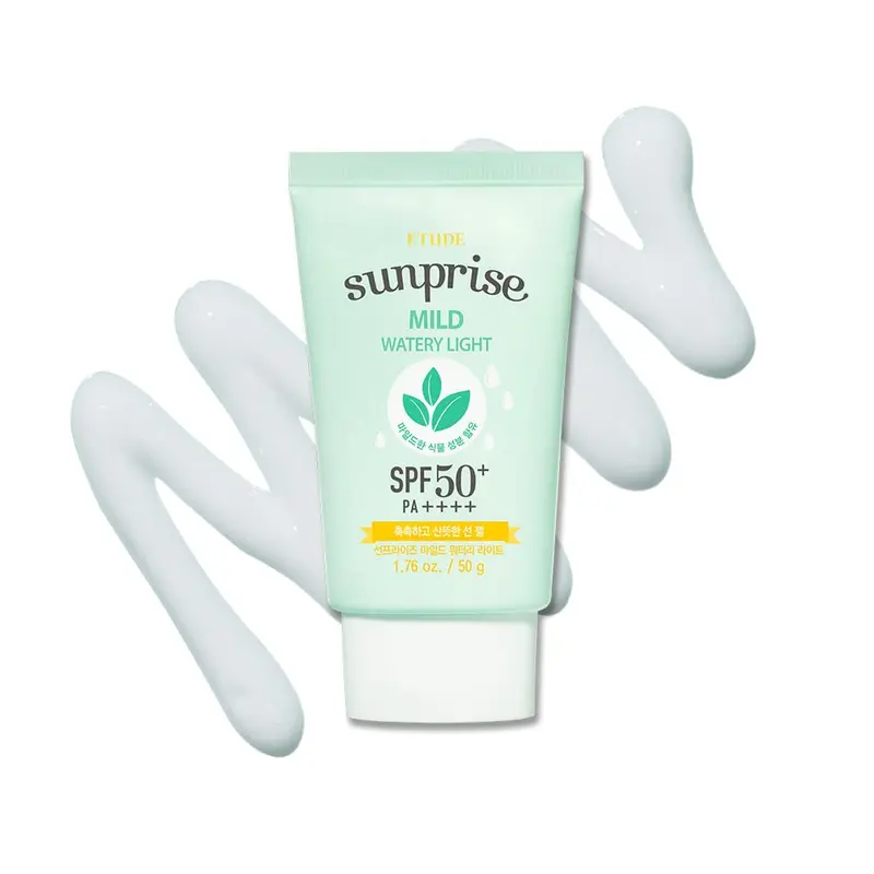ETUDE Sunprise Mild – Protection solaire légère et hydratante SPF50+/PA+++ pour peaux sensibles, 50 ml