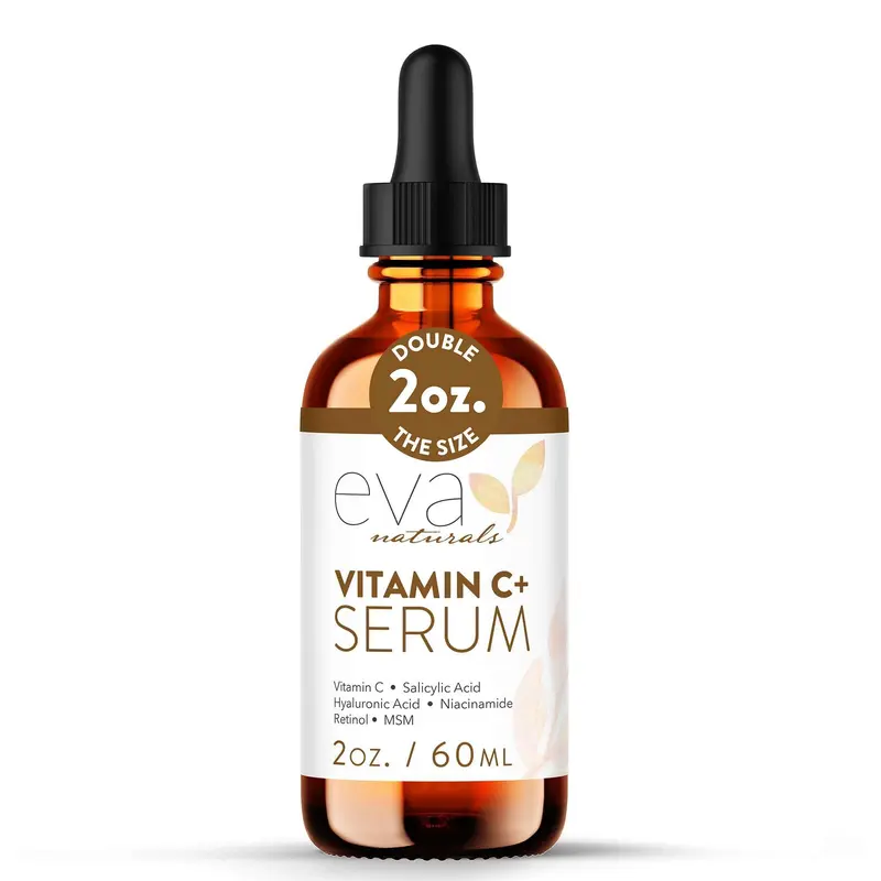 Eva Naturals Sérum Visage Vitamin C, Retinol et Acide Salicylique — Éclat et Uniformité