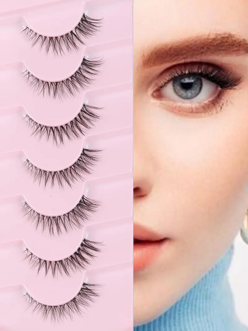 EVENTILL Faux Cils Naturels 11mm – 7 Paires, Bande Fine 0,1mm, Effet 3D Déployé